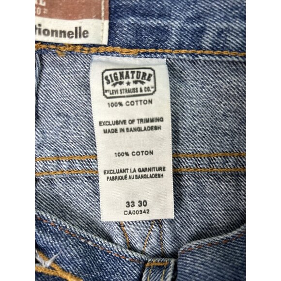 Men's Levi Strauss & Co Signature Authentics Loose Fit Blue Jeans Size 33 X 30 - Picture 6 of 10